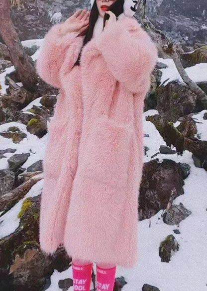 Plus Size Fluffy Coat with Peter Pan Collar 3