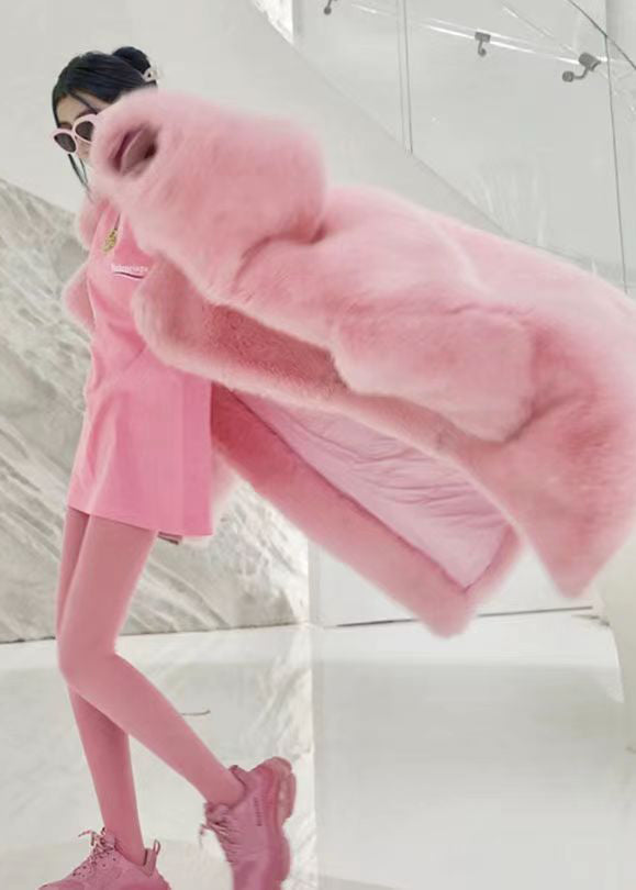 Plus Size Fluffy Coat with Peter Pan Collar 4