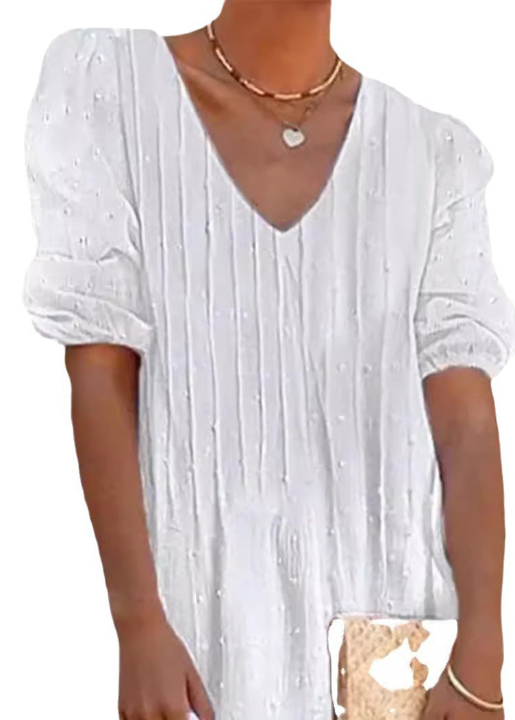 Plus Size Kjole V-Hals Med Blonde Detaljer Til Fest 4