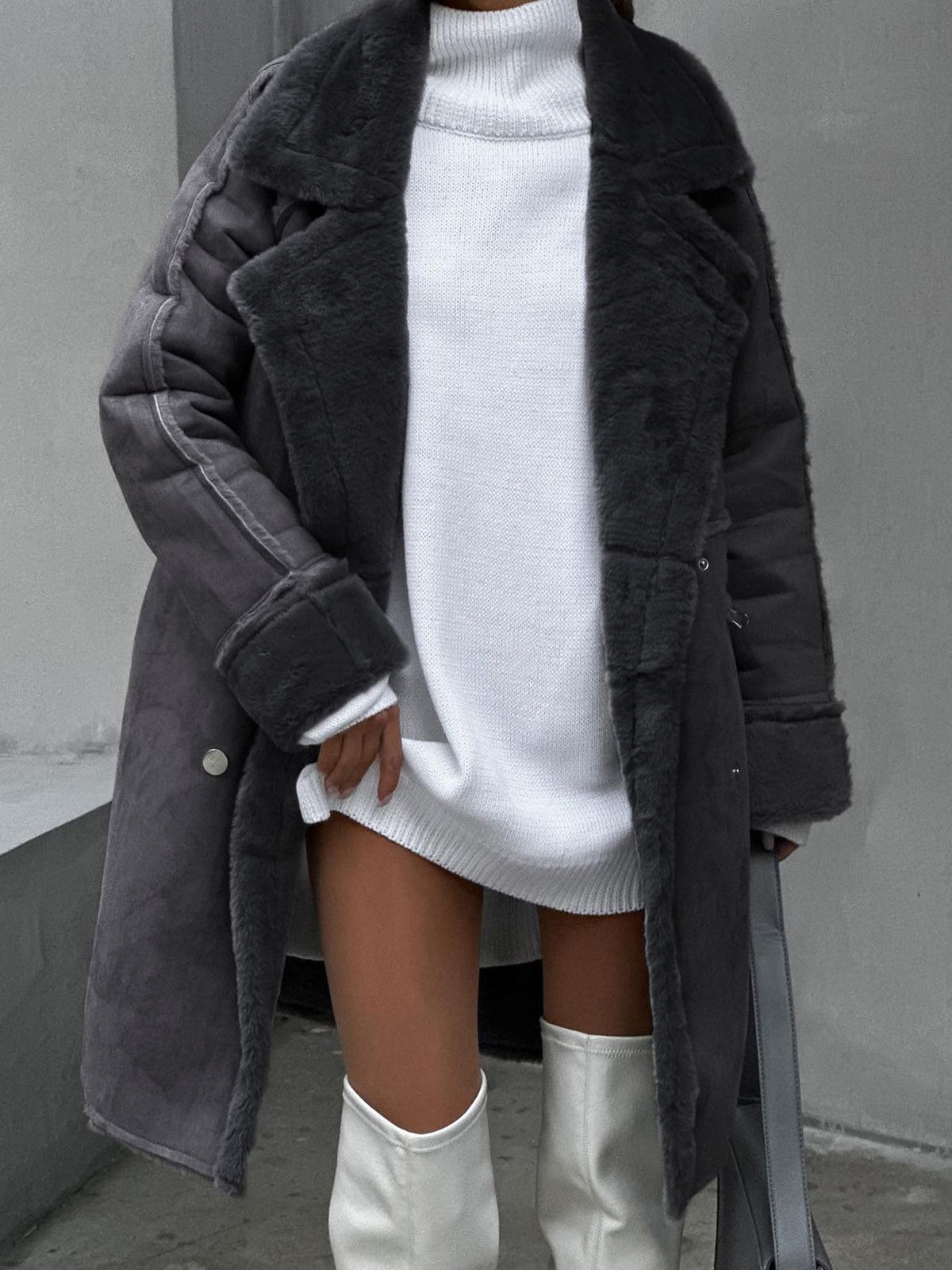 Plus Size Long Coat Classic Style 2