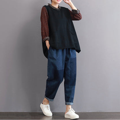 Plus Size Sweater med Store Lommer til Kvinder 1