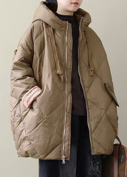 Plus Size Women's Long Puffer Jacket Modern Style 1