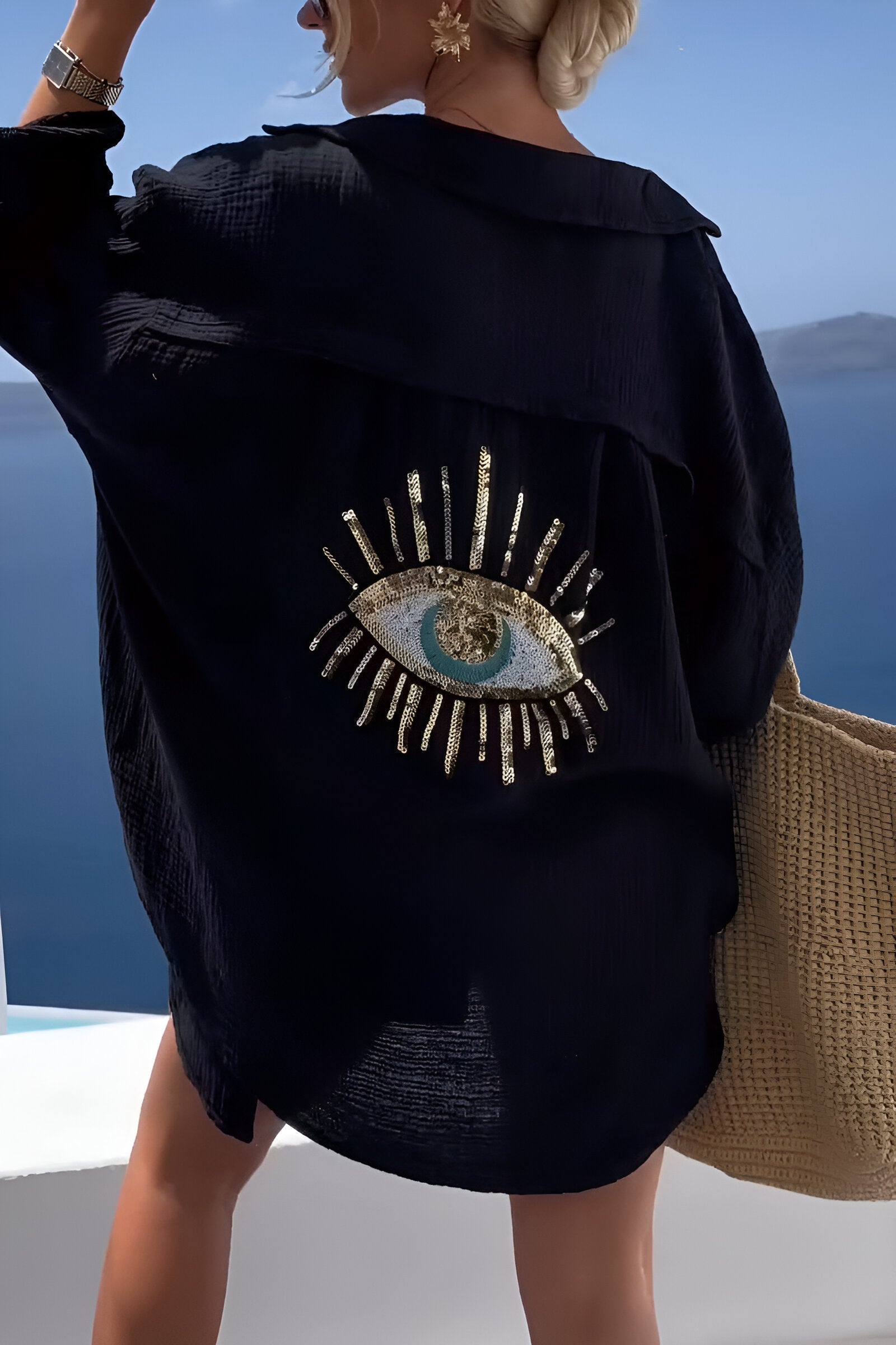 Polo Shirt Mænd Button Down med Perlemønster 4
