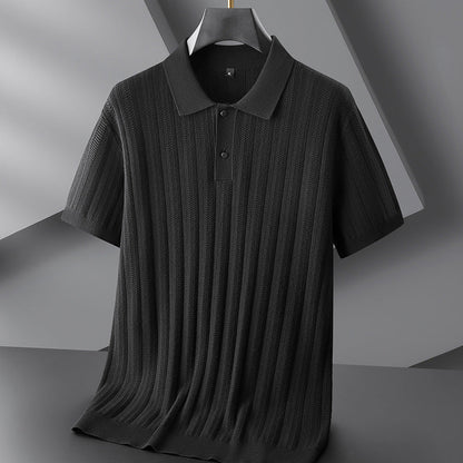Polo Shirt Mænd Klassisk Krave Tætsiddende Pasform 4