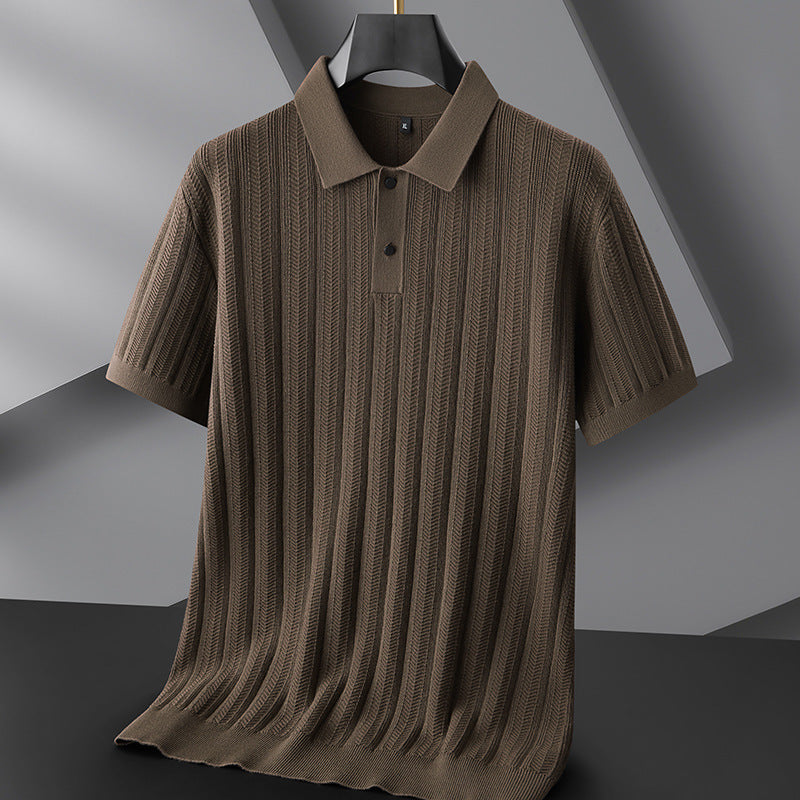 Polo Shirt Mænd Klassisk Krave Tætsiddende Pasform 5