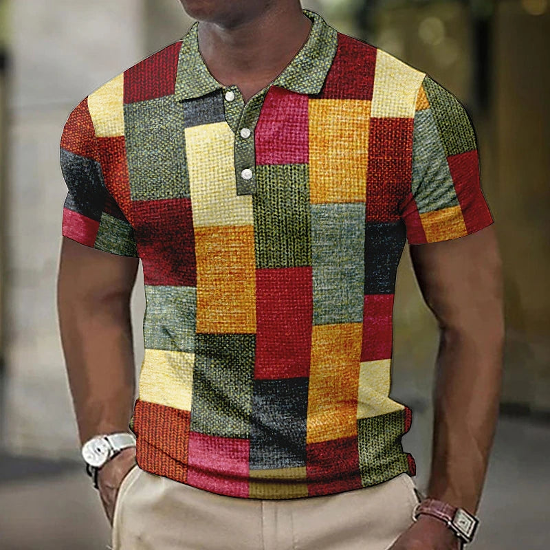 Polo Shirt Mænd med Tryk Stilfuld 1