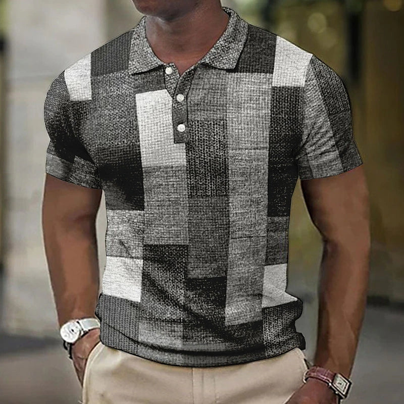 Polo Shirt Mænd med Tryk Stilfuld 2