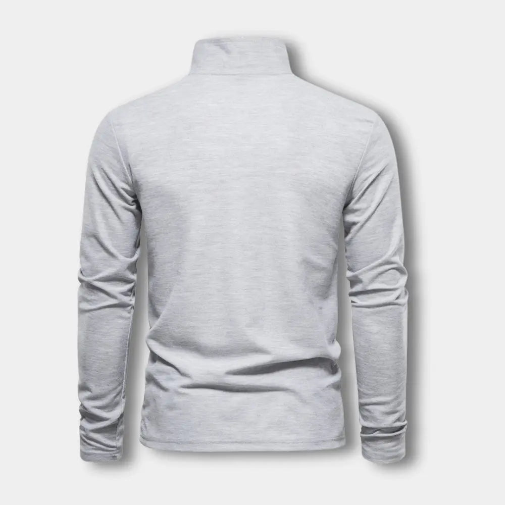 Polo Shirt Til Mænd Langærmet Med Åben Krave & Grafiske Detaljer 2