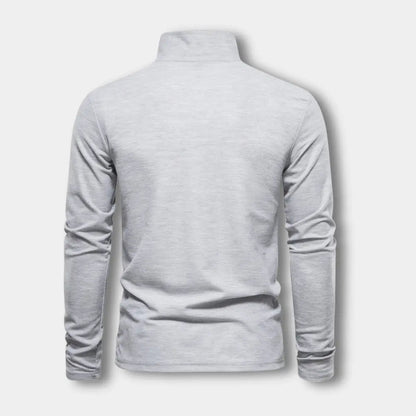 Polo Shirt Til Mænd Langærmet Med Åben Krave & Grafiske Detaljer 2