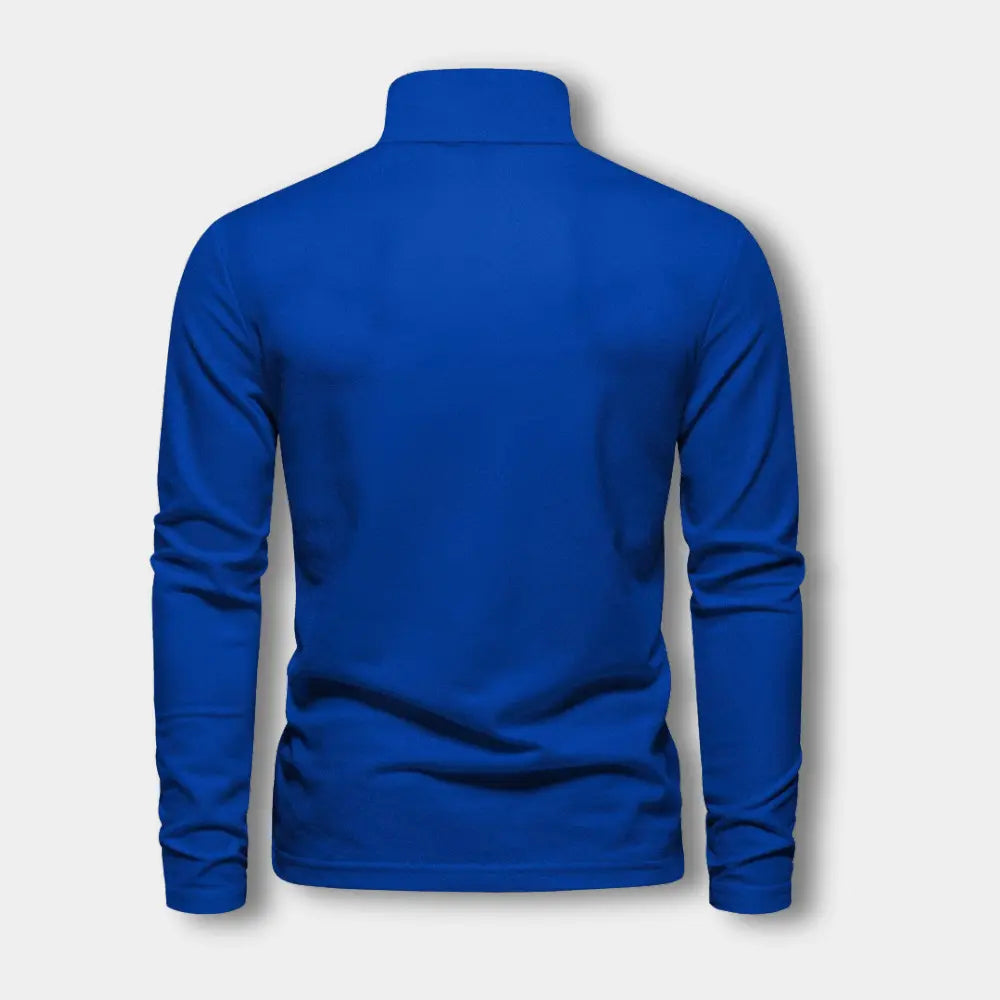 Polo Shirt Til Mænd Langærmet Med Åben Krave & Grafiske Detaljer 4