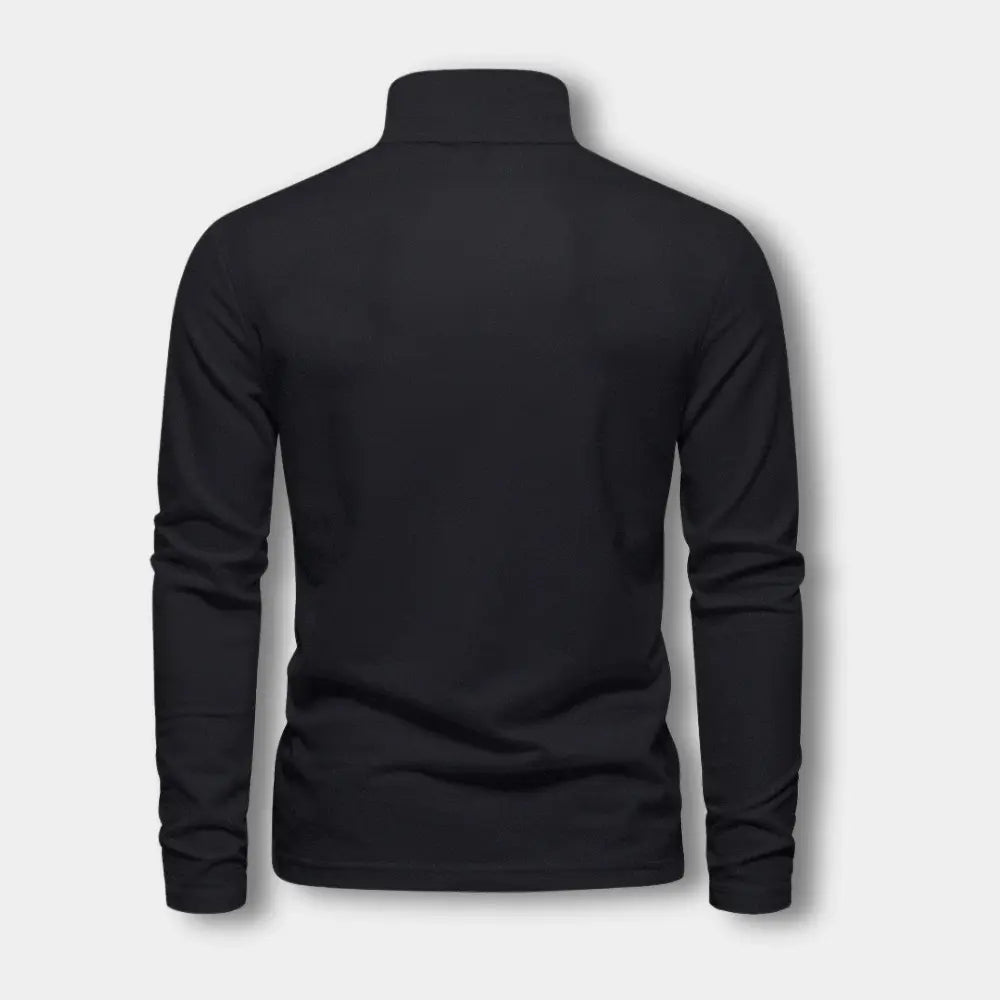 Polo Shirt Til Mænd Langærmet Med Åben Krave & Grafiske Detaljer 5