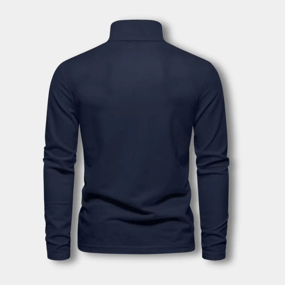 Polo Shirt Til Mænd Langærmet Med Åben Krave & Grafiske Detaljer 7