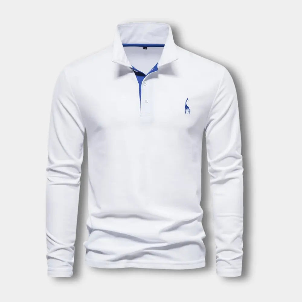 Polo Shirt Til Mænd Langærmet Med Åben Krave & Grafiske Detaljer 8