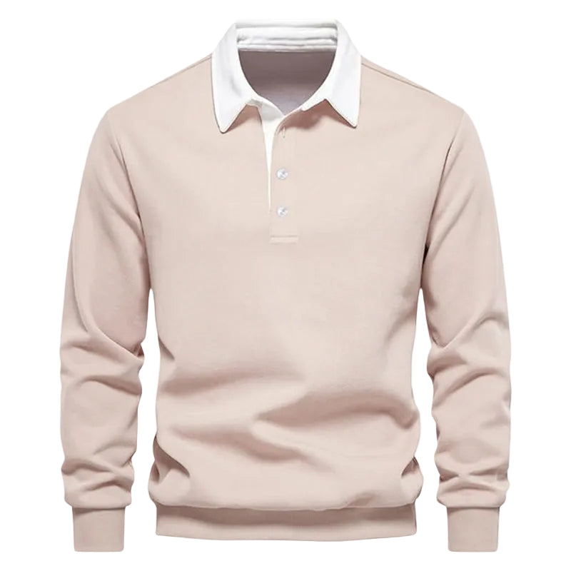 Polo Shirt Til Mænd Smart Casual Stil Med Lange Ærmer 0