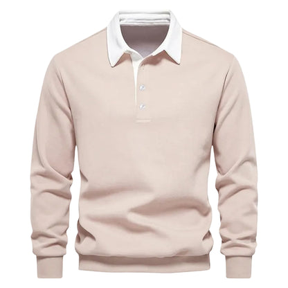 Polo Shirt Til Mænd Smart Casual Stil Med Lange Ærmer 0
