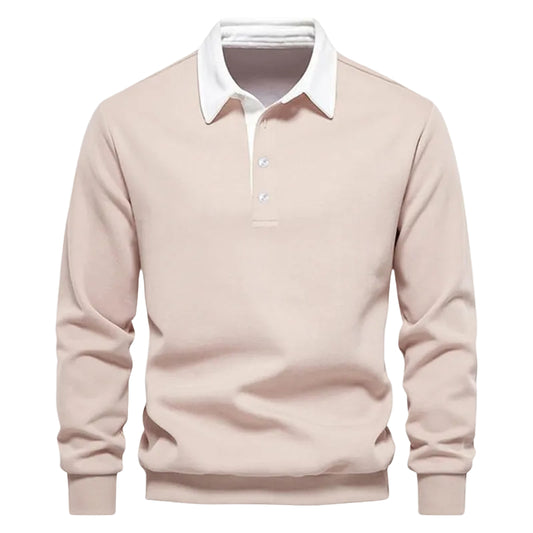 Polo Shirt Til Mænd Smart Casual Stil Med Lange Ærmer 0