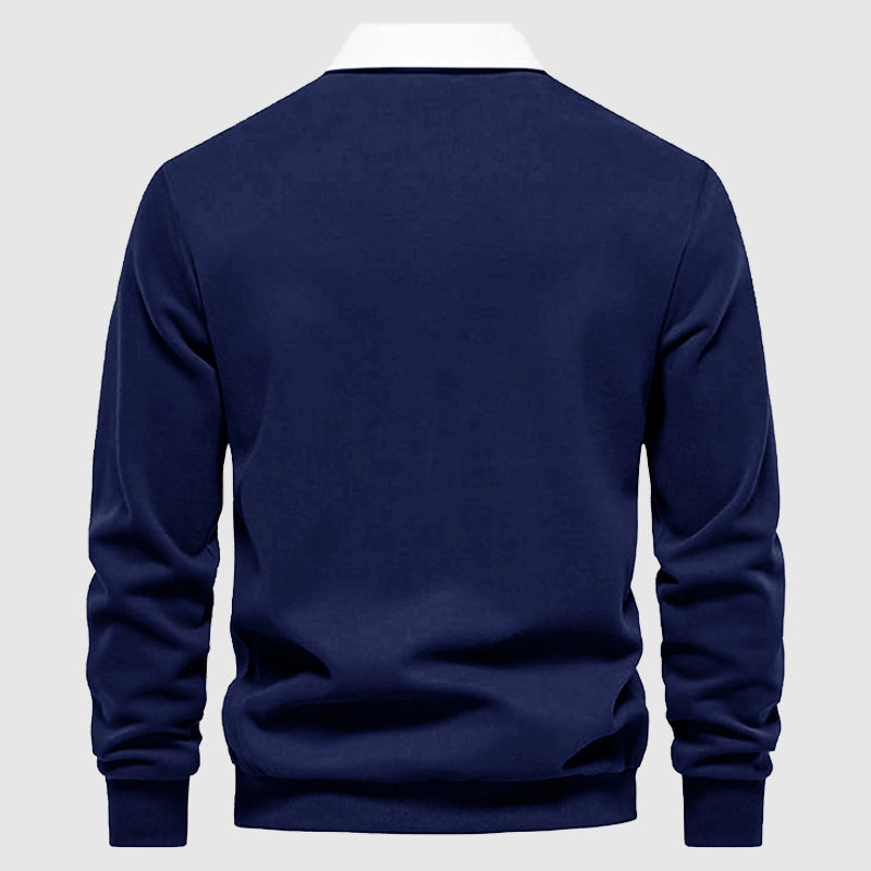 Polo Shirt Til Mænd Smart Casual Stil Med Lange Ærmer 5