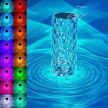 Rose Crystal Projector Touch Lamp