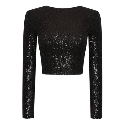 Variant image for Kvinders Festtop med Paljetter og Luksuriøst Design i Åndbart Polyester-4