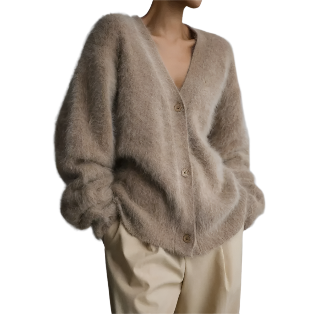 Dame Sweater Højhalset Strik Blød Akryl 1