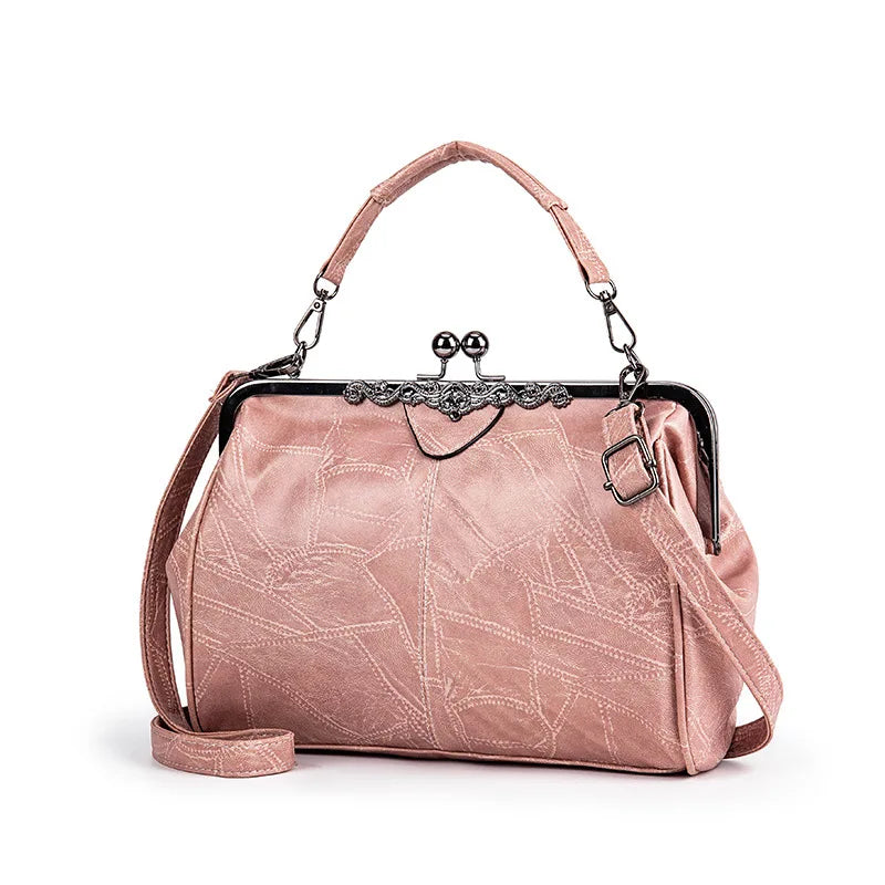 Kvinders Håndtaske Retro-Chic Kunstlæder Rummelig Elegant 2