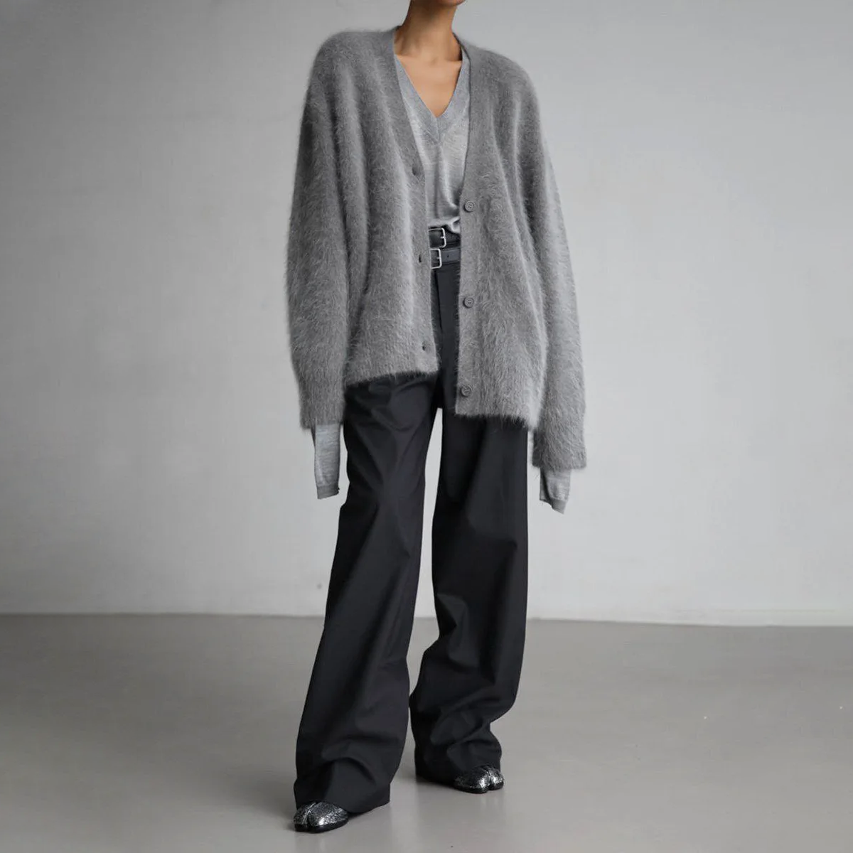 Dame Sweater Højhalset Strik Blød Akryl 4