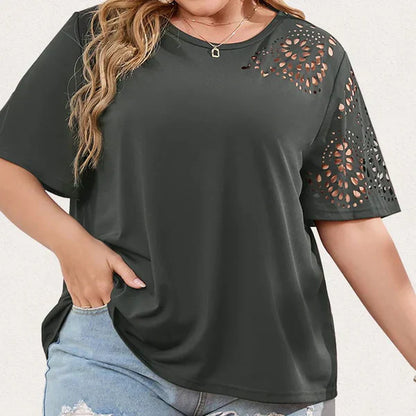 Variant image for Kvinders T-shirt med Chiffon Halslinje Blød Bomuld-17