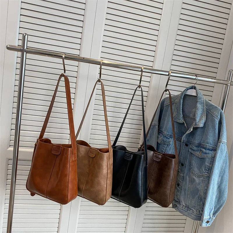 Kvinders Skuldertaske Vintage Chic Læder 5