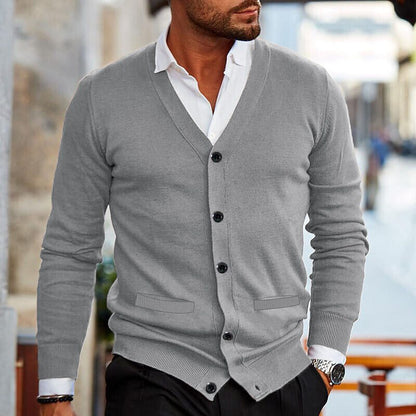 Cardigan Til Herre Moderne Design Blød Materiale