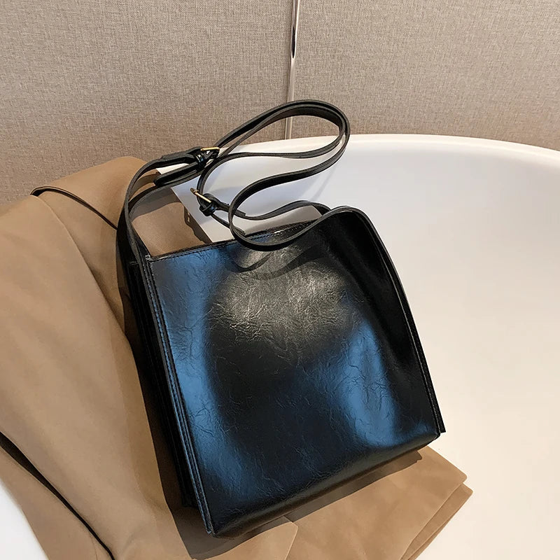 Dame Skuldertaske Moderne Kunstlæder Rummelig Design 2