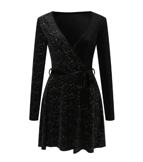 Kvinders Kjole Elegant Polyester med Subtil Paljetterkant 4