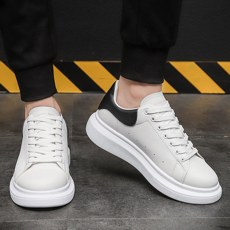 Herre Sneakers Urban Stilfuld Læder Med Stødabsorberende Sål 2
