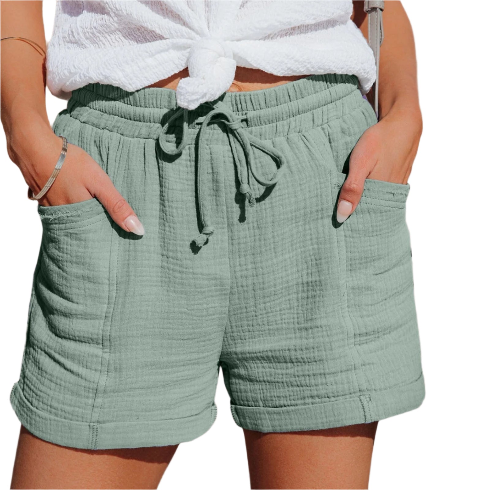 Kvinders Shorts Casual Bomuld Let Og Åndbar Pasform