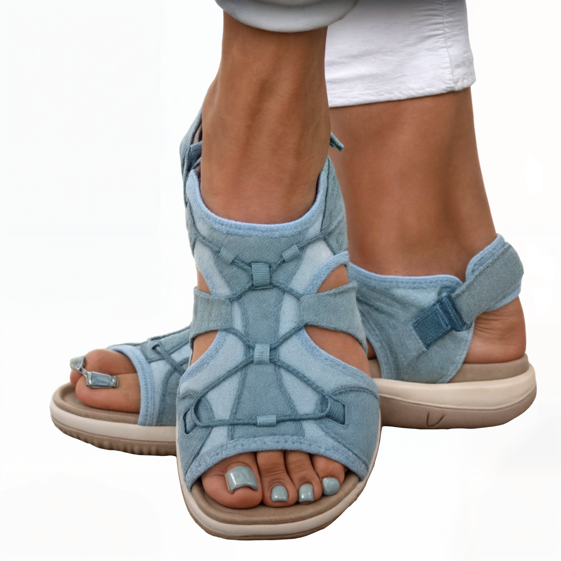 Sandaler med rund åben tå 0