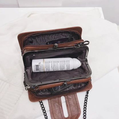 Kvinders Crossbody Taske med Vintage Spænde og Tidløst Design 3