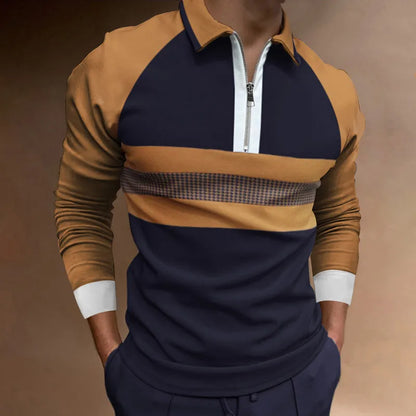 Poloshirt med lynlås til mænd