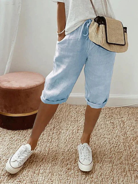 Variant image for Herre Bukser Casual Løs Pasform 100% Bomuld med Sidelommer-17