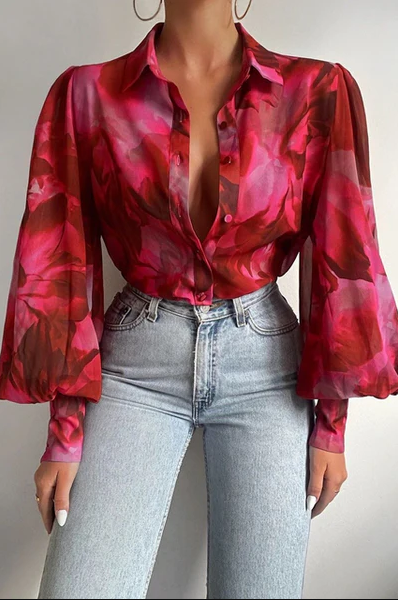 Variant image for Skjortebluse Dame Elegant Stretch Materiale Komfortabel Pasform-9