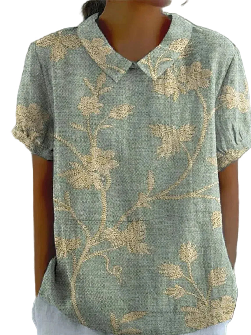 Skjortebluse Dame Blomstret Afslappet Stil 0