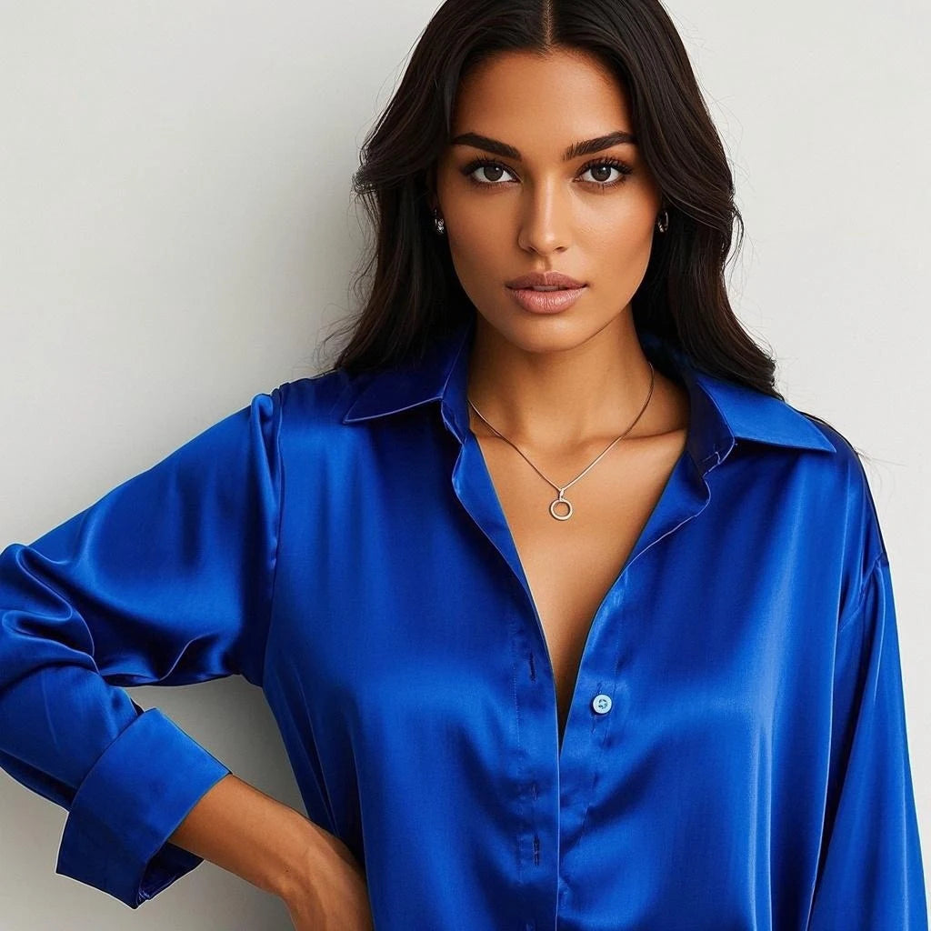 Skjortebluse Dame Casual Trendy Design 3