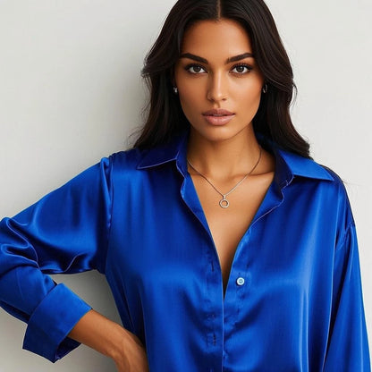 Skjortebluse Dame Casual Trendy Design 3