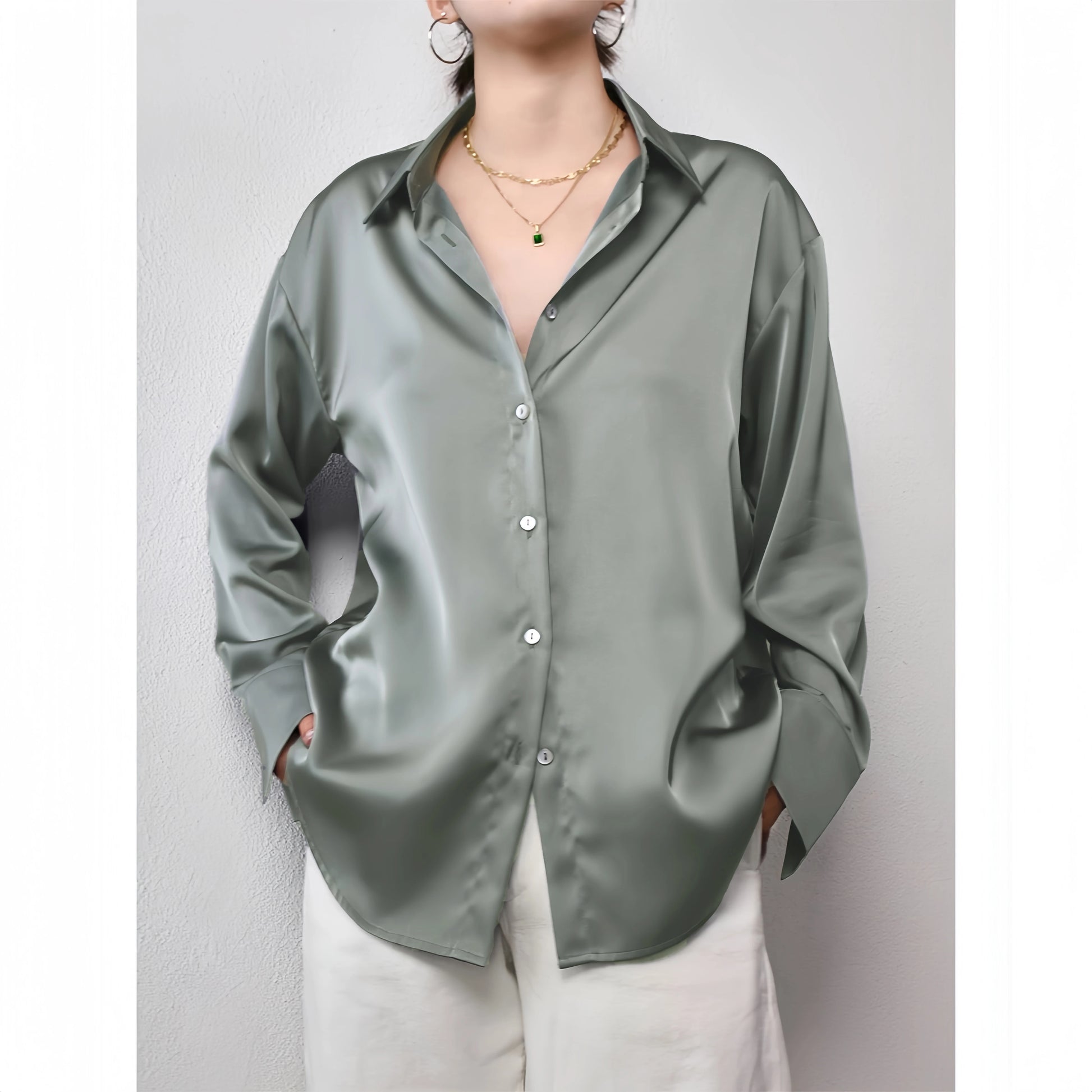 Skjortebluse Dame Casual Trendy Design 7