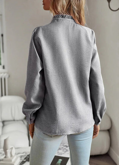 Skjortebluse Dame Knapper Stilfuld Pasform 7