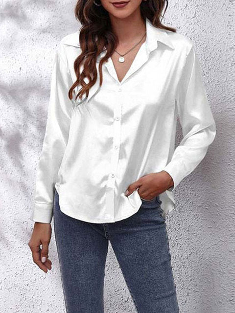 Skjortebluse Dame Langærmet Chic Design 15