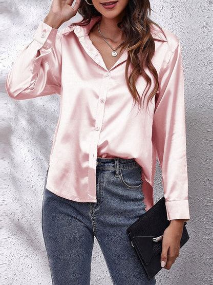 Skjortebluse Dame Langærmet Chic Design 16