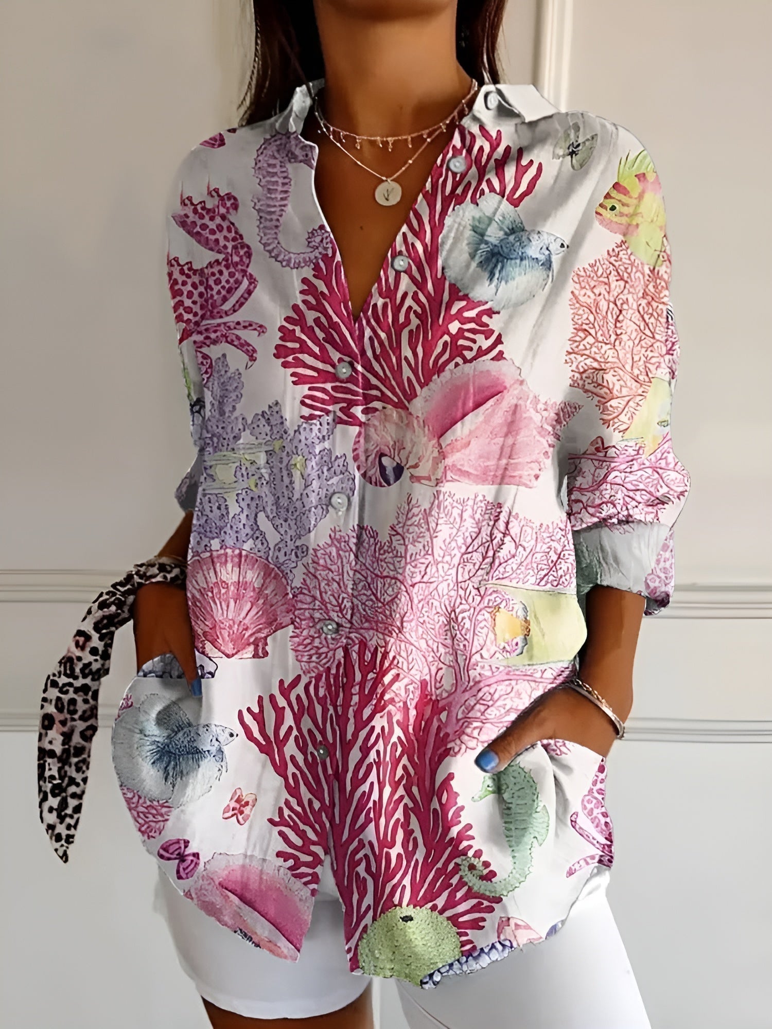 Sommerbluser Dame med Finurlige Print - Bluser til Kvinder med Legende Design 3