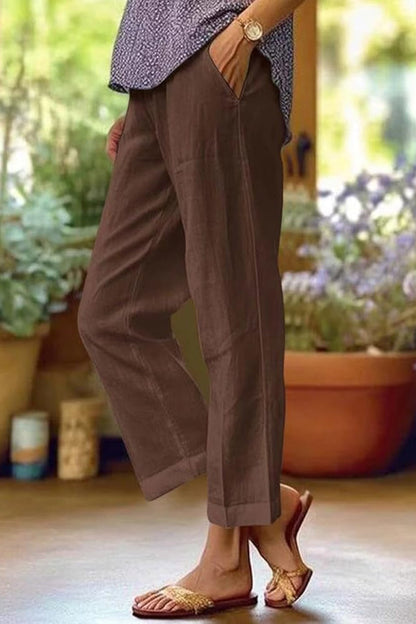 Sommerbukser Dame Lette Med Drapering og Sidelommer 1