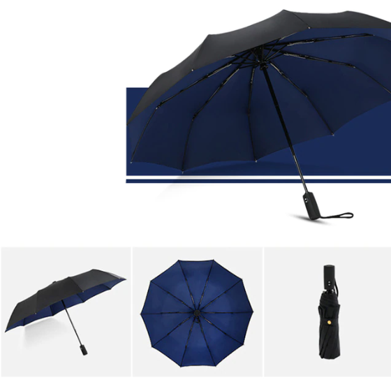 Stormsikker Foldeparaply Vindafvisende Design 6
