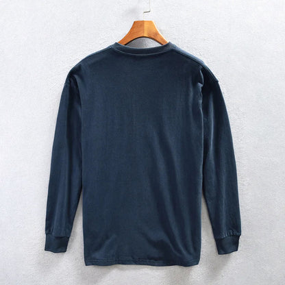 Sweatshirt Mænd med Brystlomme - O-Hals og Afslappet Pasform 4