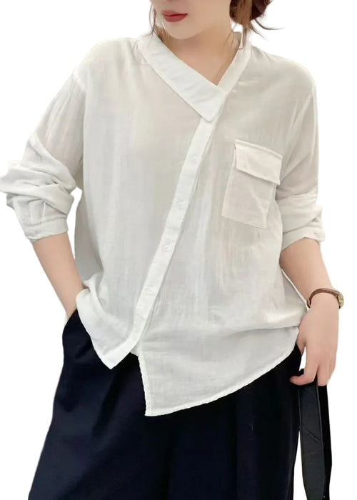 Toppe Dame Asymmetrisk Med Patchwork Design 0